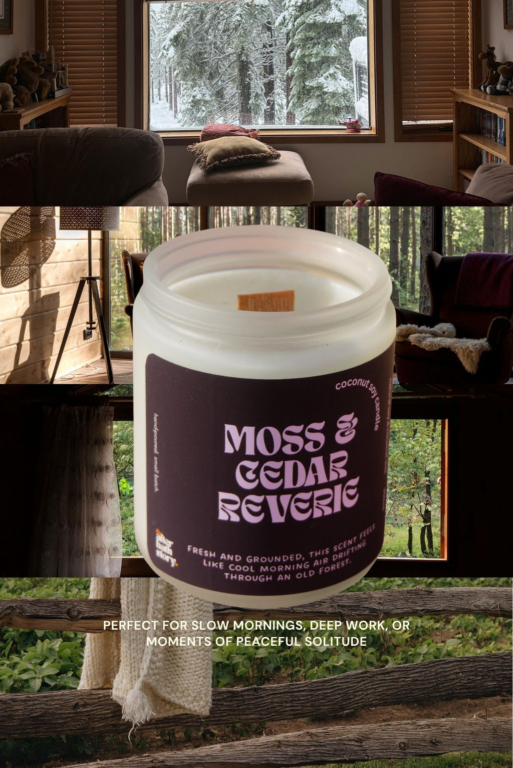 Moss & Cedar Reverie Coconut Soy candle