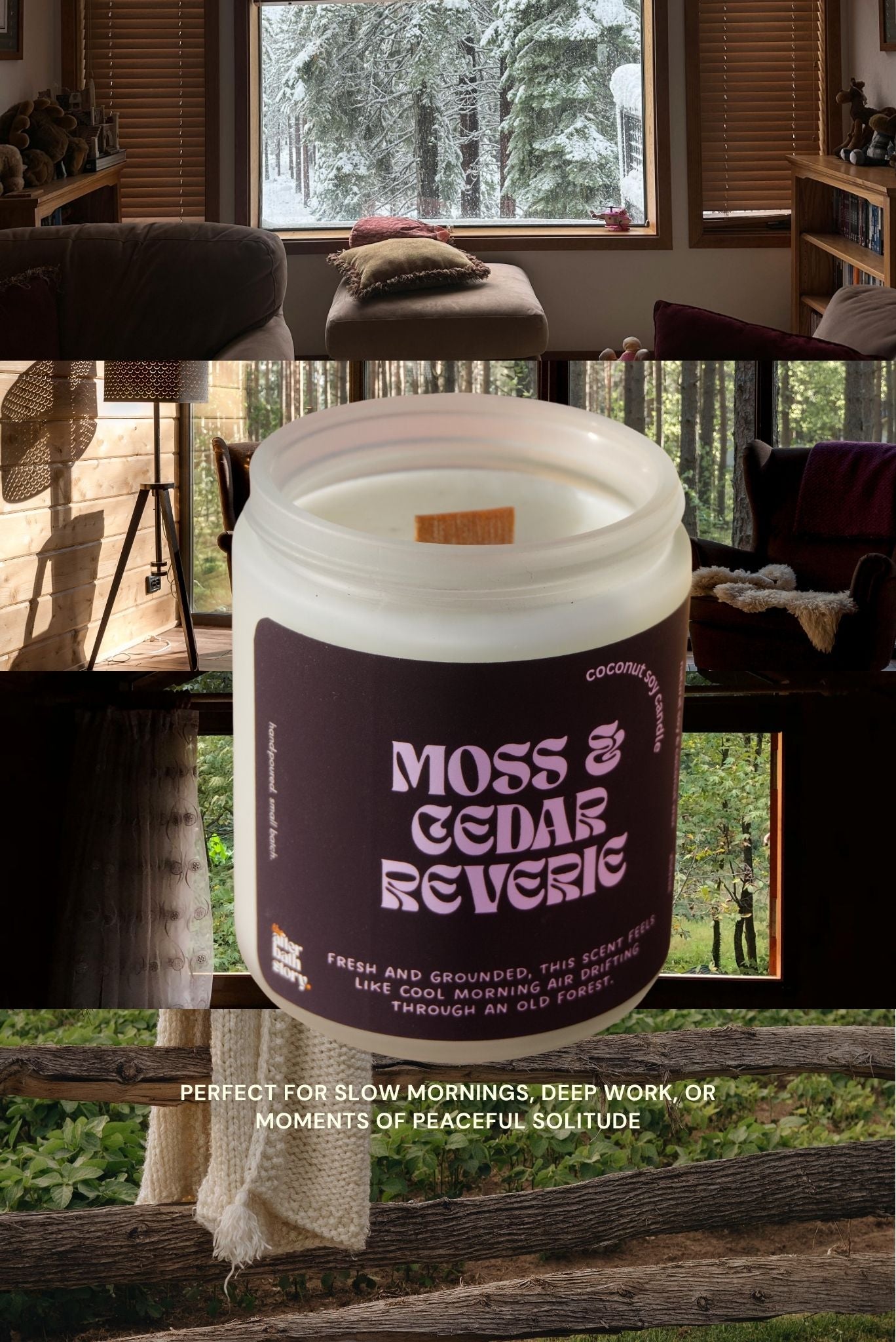 Moss & Cedar Reverie Coconut Soy candle