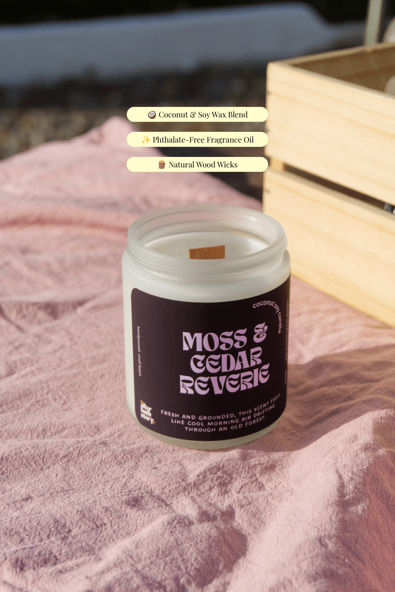 Moss & Cedar Reverie Coconut Soy candle