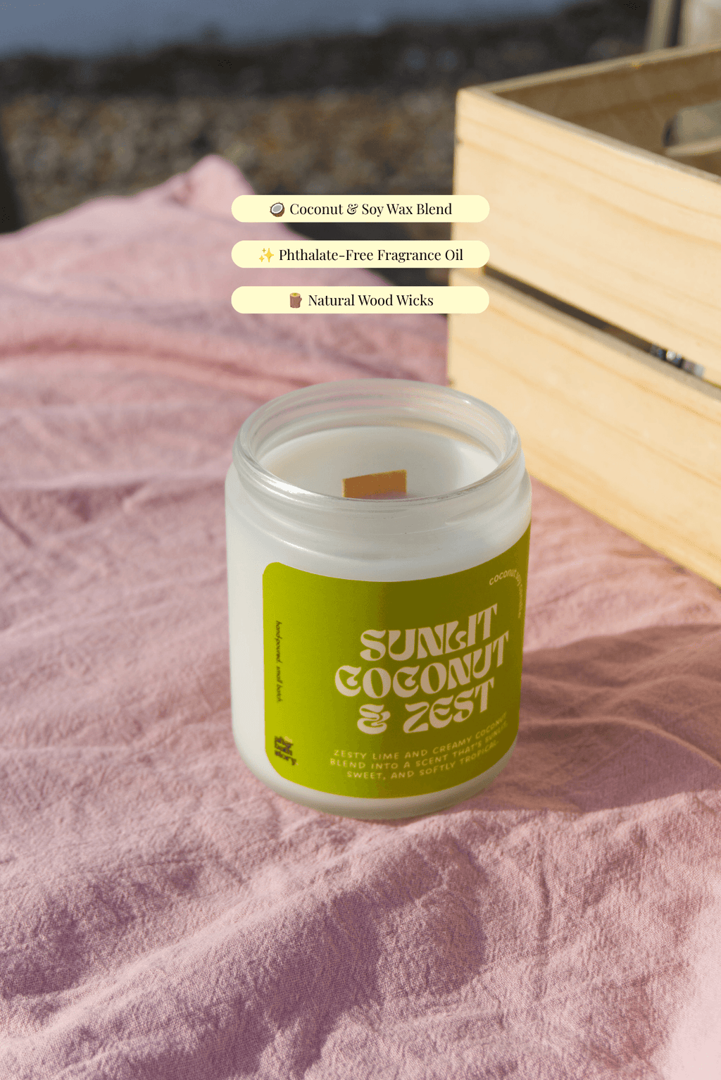 Sunlit Coconut & Zest Coconut Soy candle