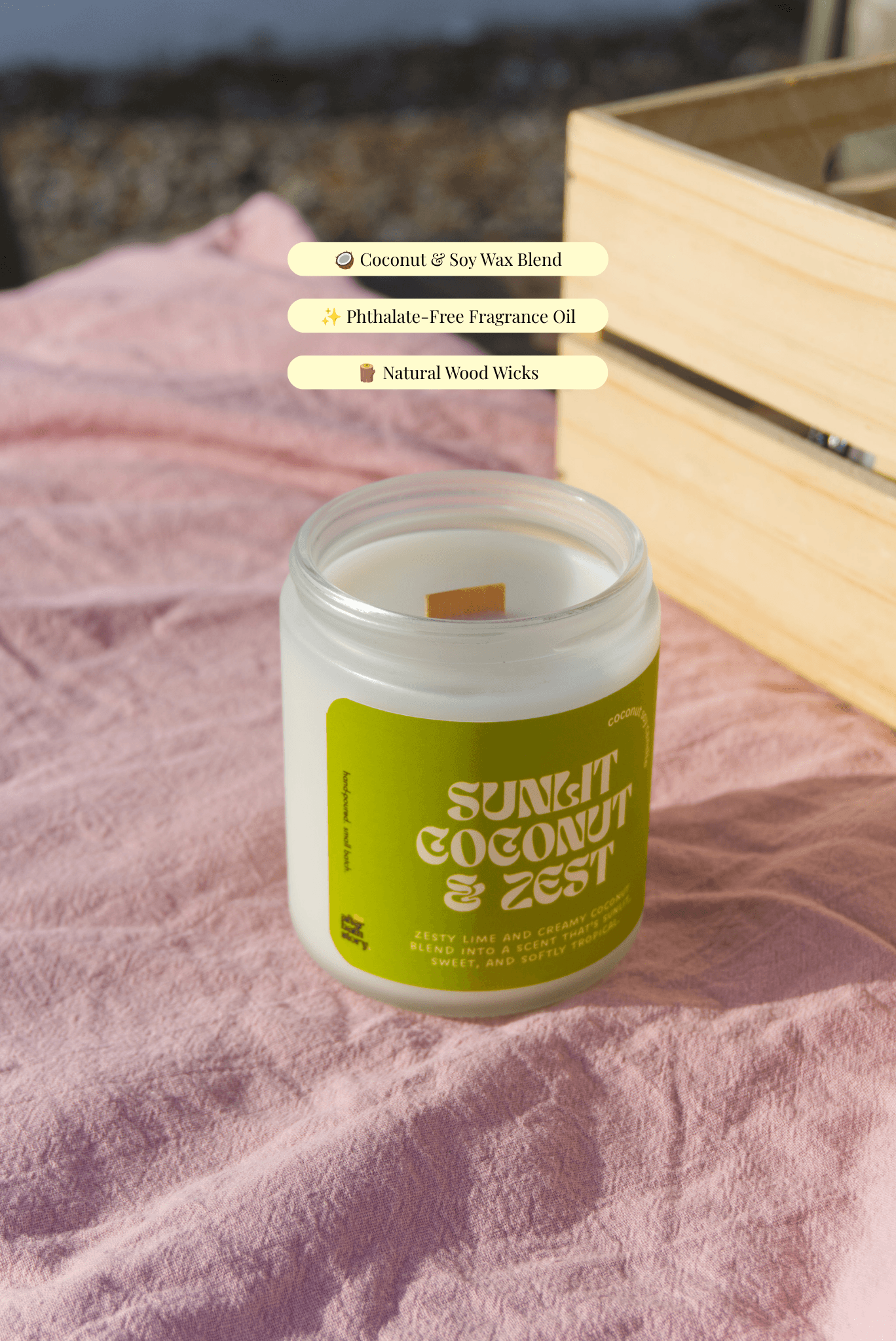 Sunlit Coconut & Zest Coconut Soy candle