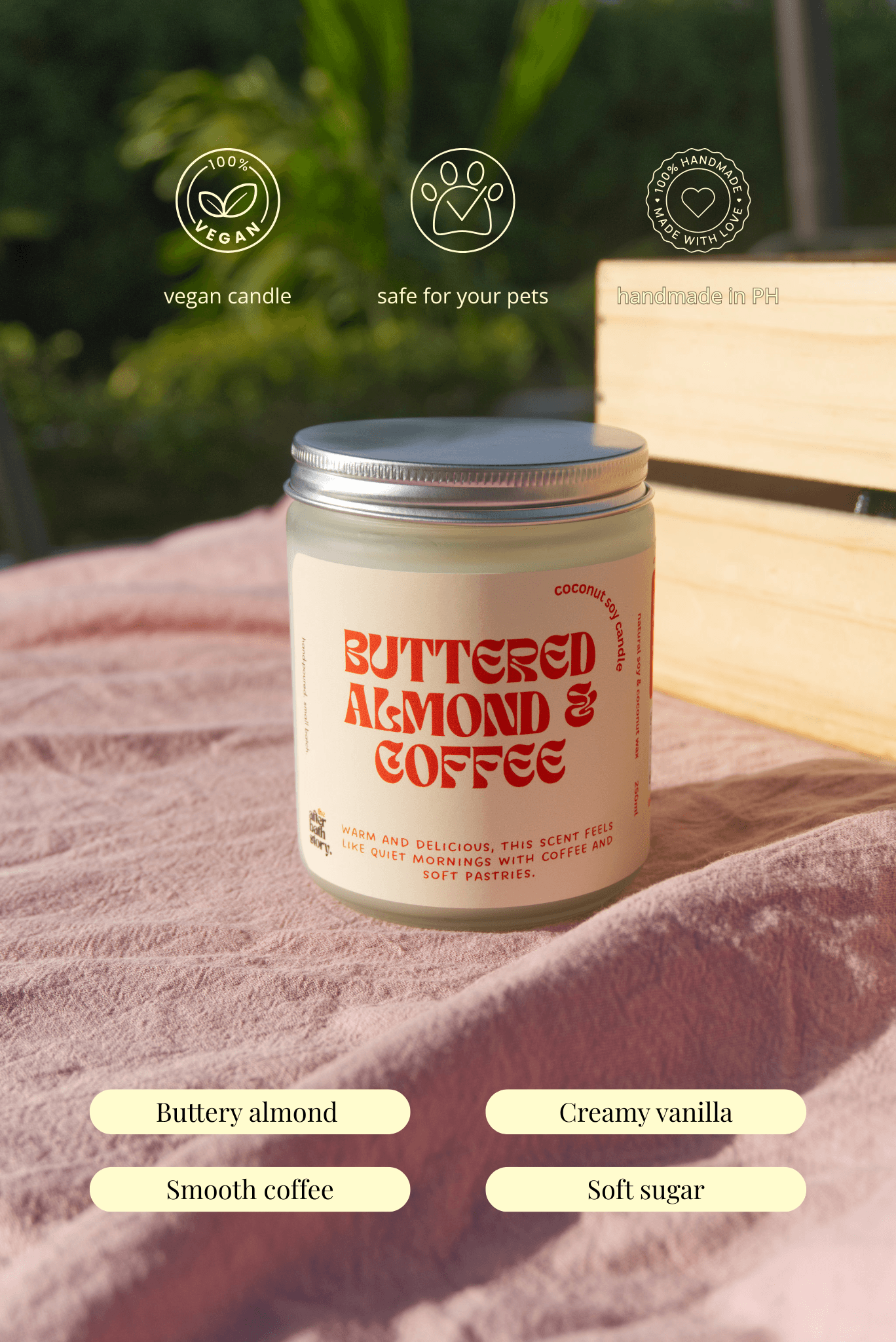 Buttered Almond & Coffee Coconut Soy candle