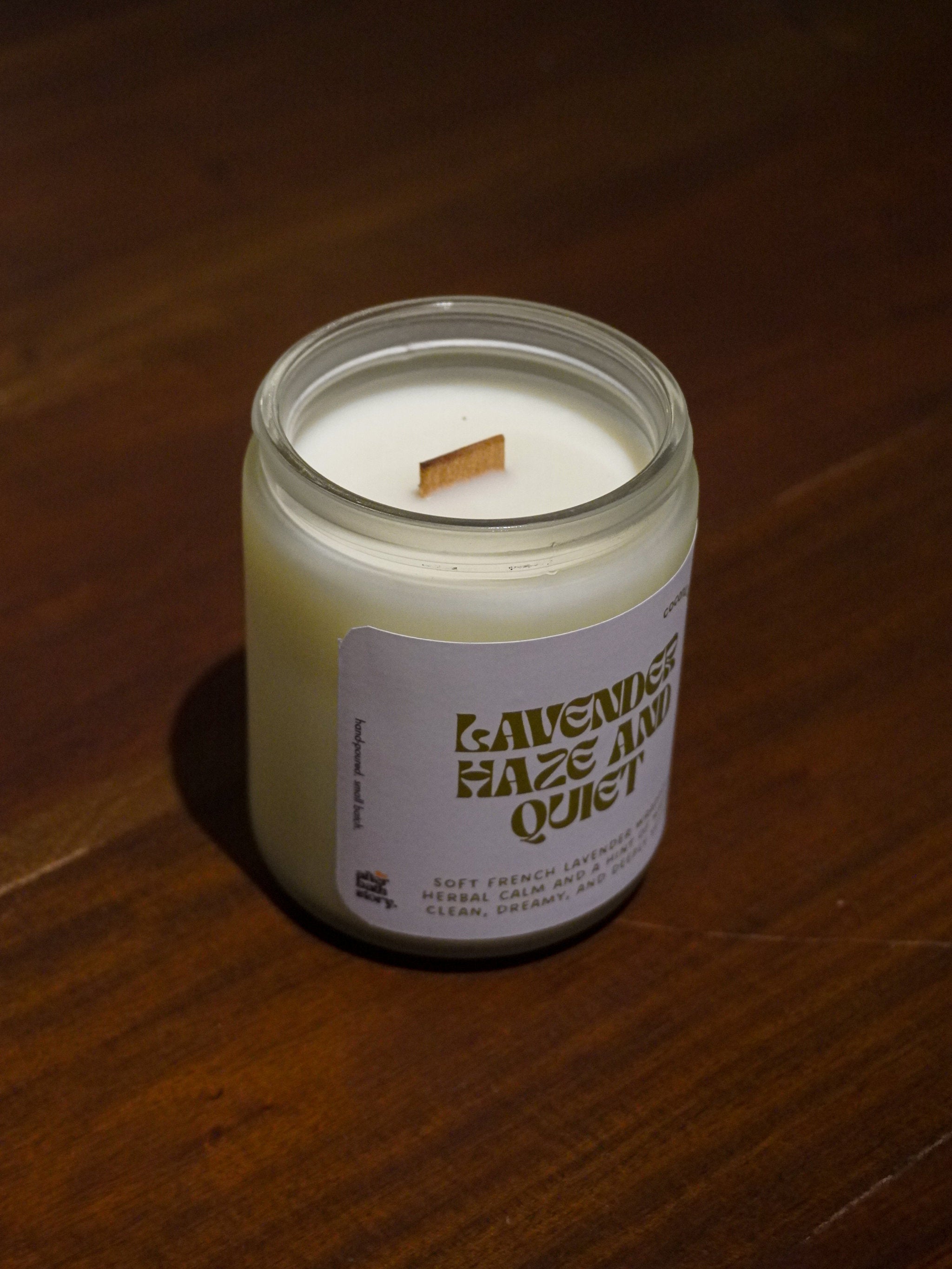 Lavender Haze & Quiet Coconut Soy scented candle