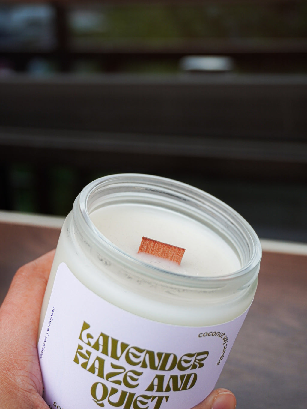 Lavender Haze & Quiet Coconut Soy scented candle