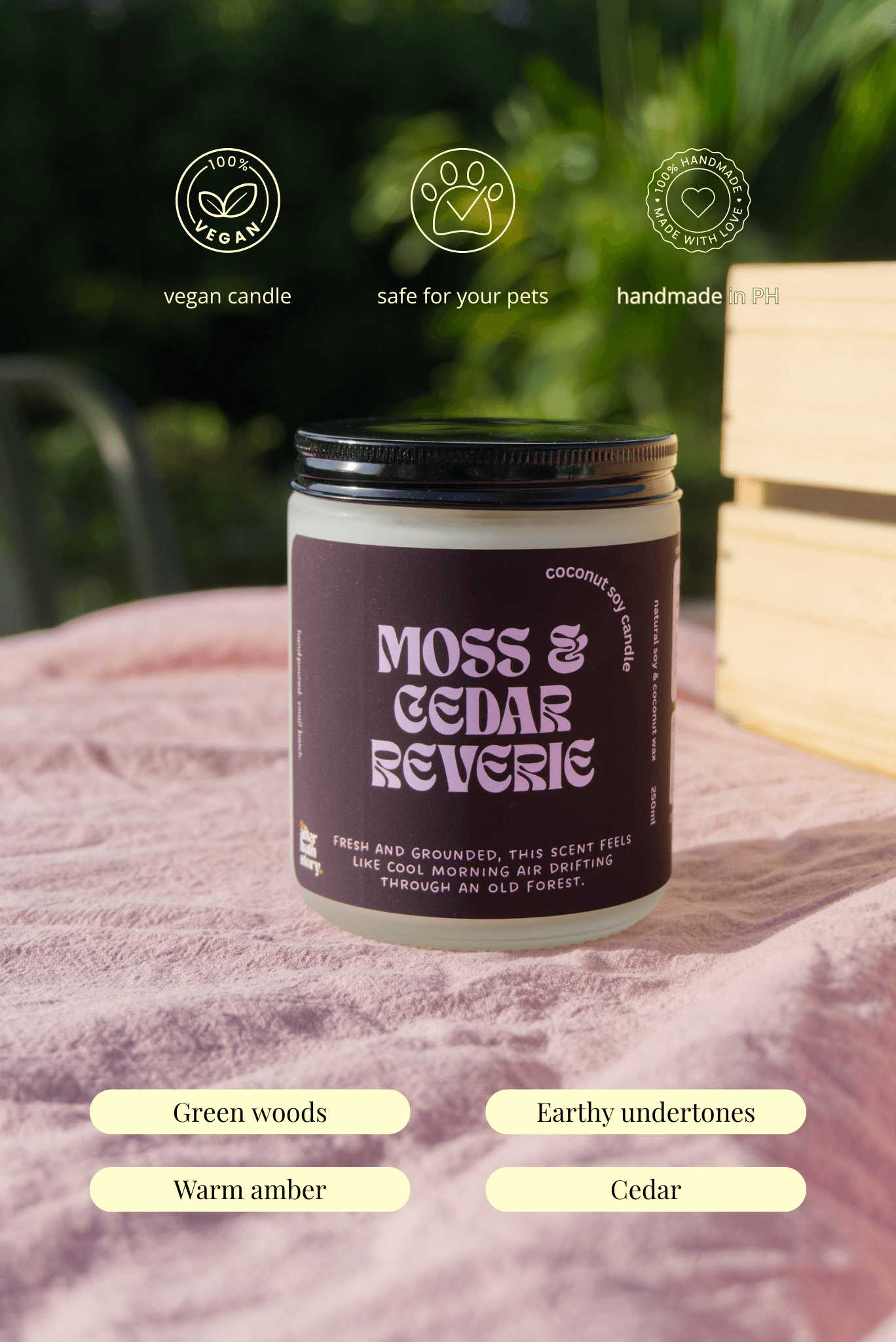 Moss & Cedar Reverie Coconut Soy candle