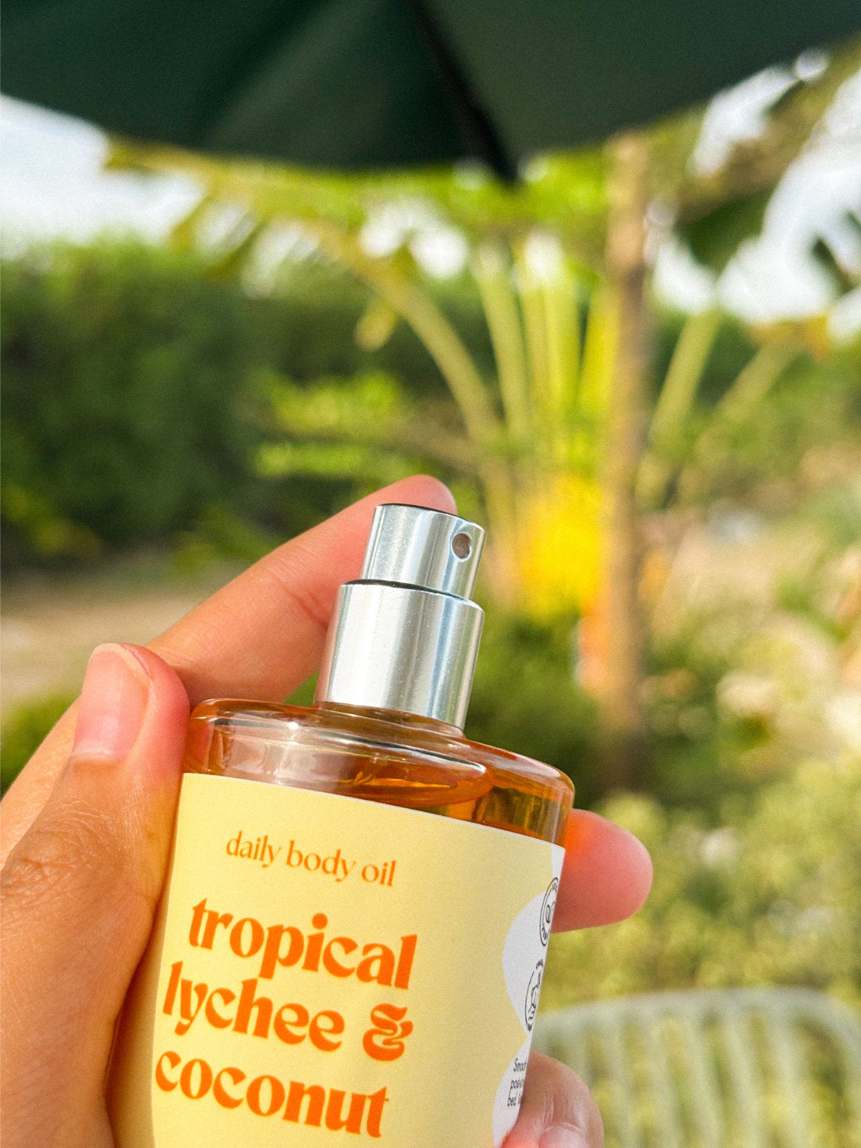Tropical Lychee & Coconut nourishing body oil