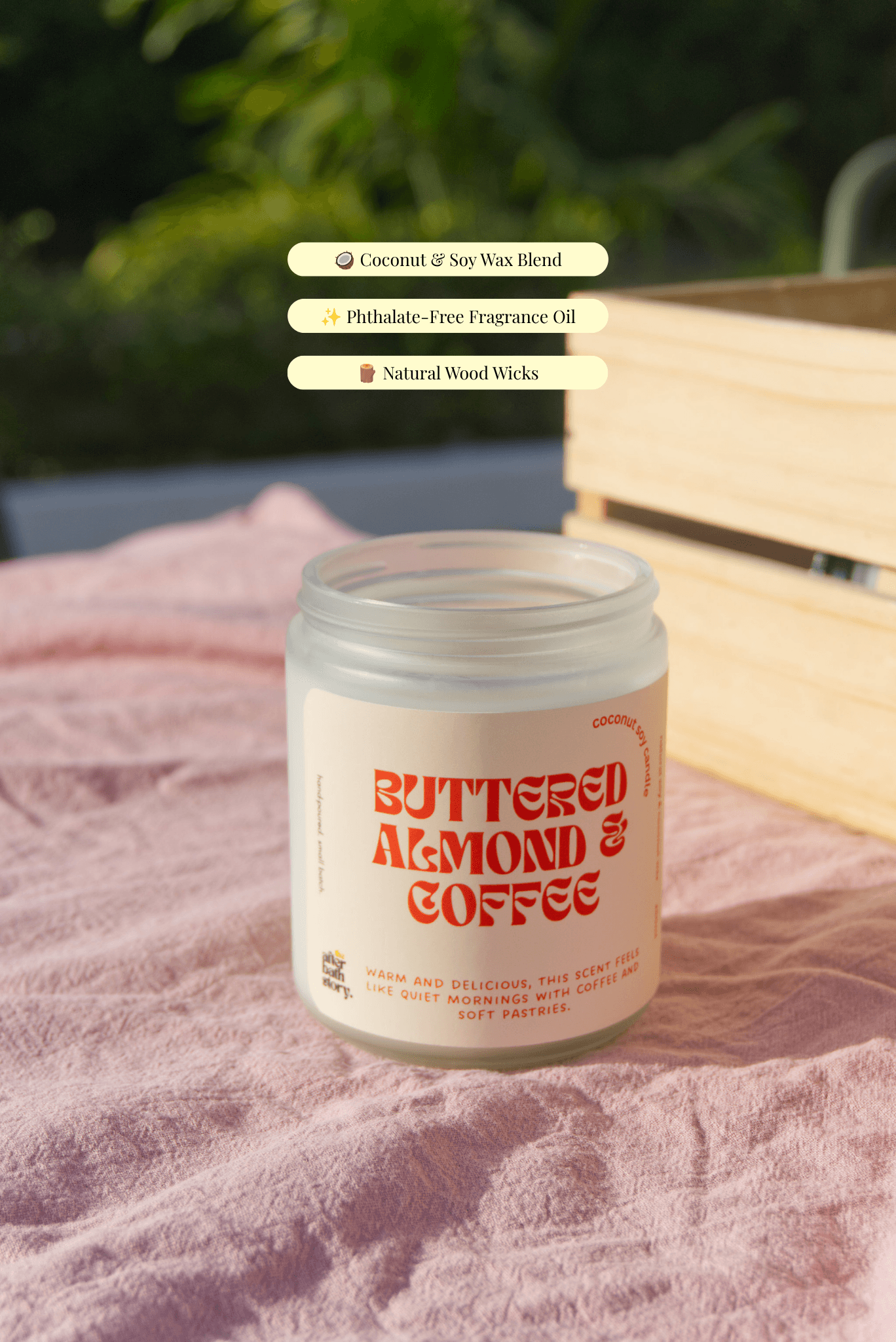 Buttered Almond & Coffee Coconut Soy candle