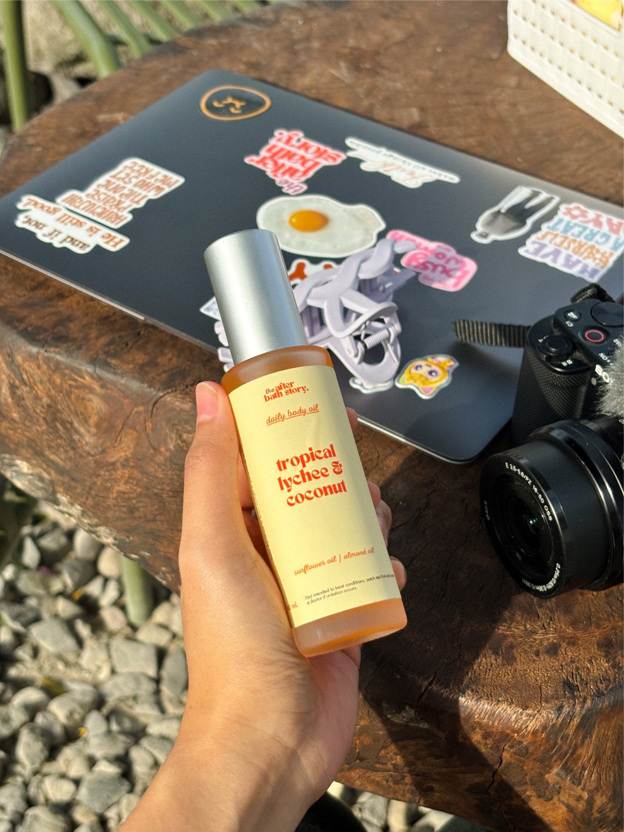 Tropical Lychee & Coconut nourishing body oil