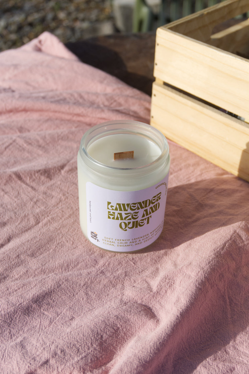 Lavender Haze & Quiet Coconut Soy scented candle
