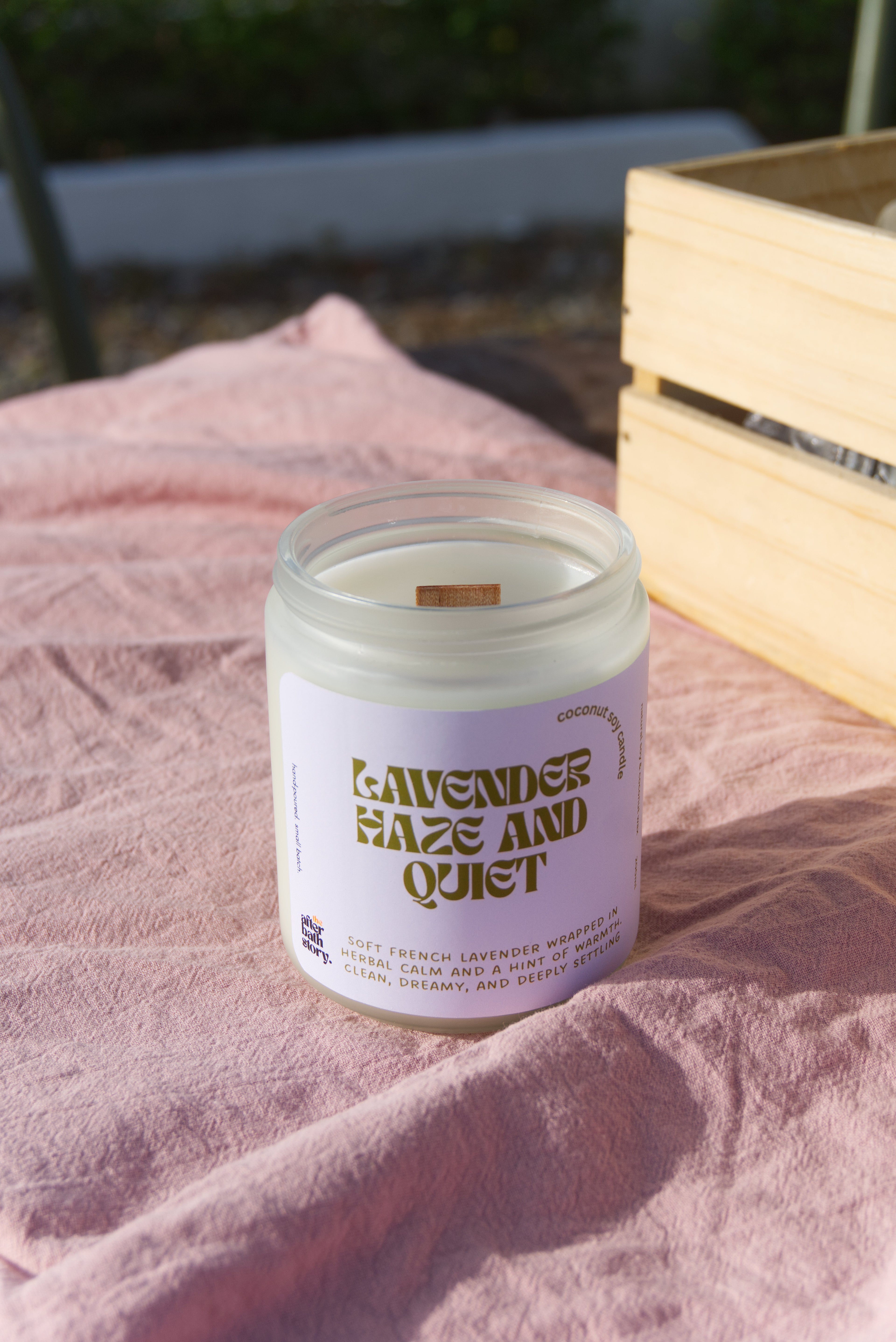 Lavender Haze & Quiet Coconut Soy scented candle