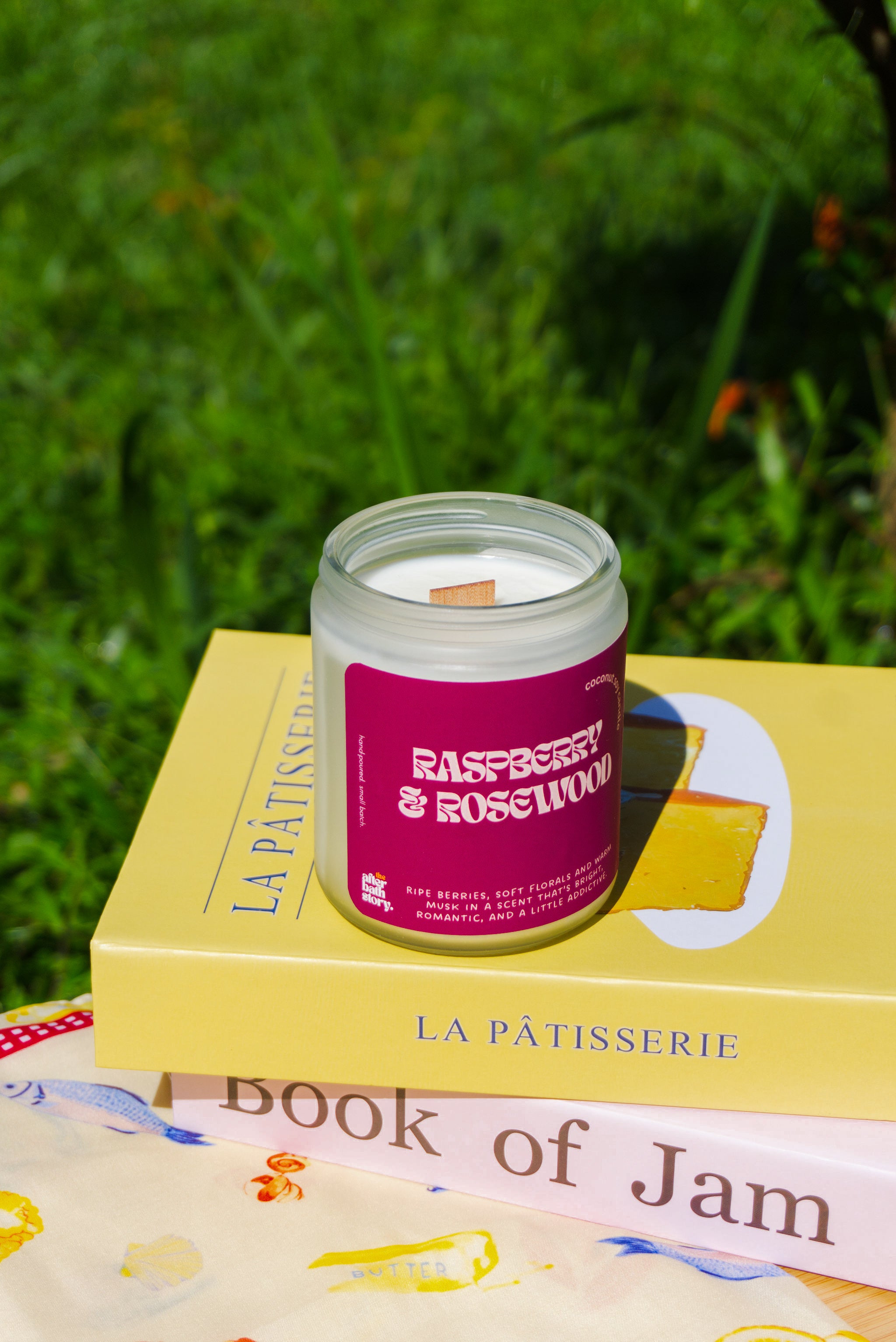 Raspberry  & Rosewood Coconut Soy scented candle