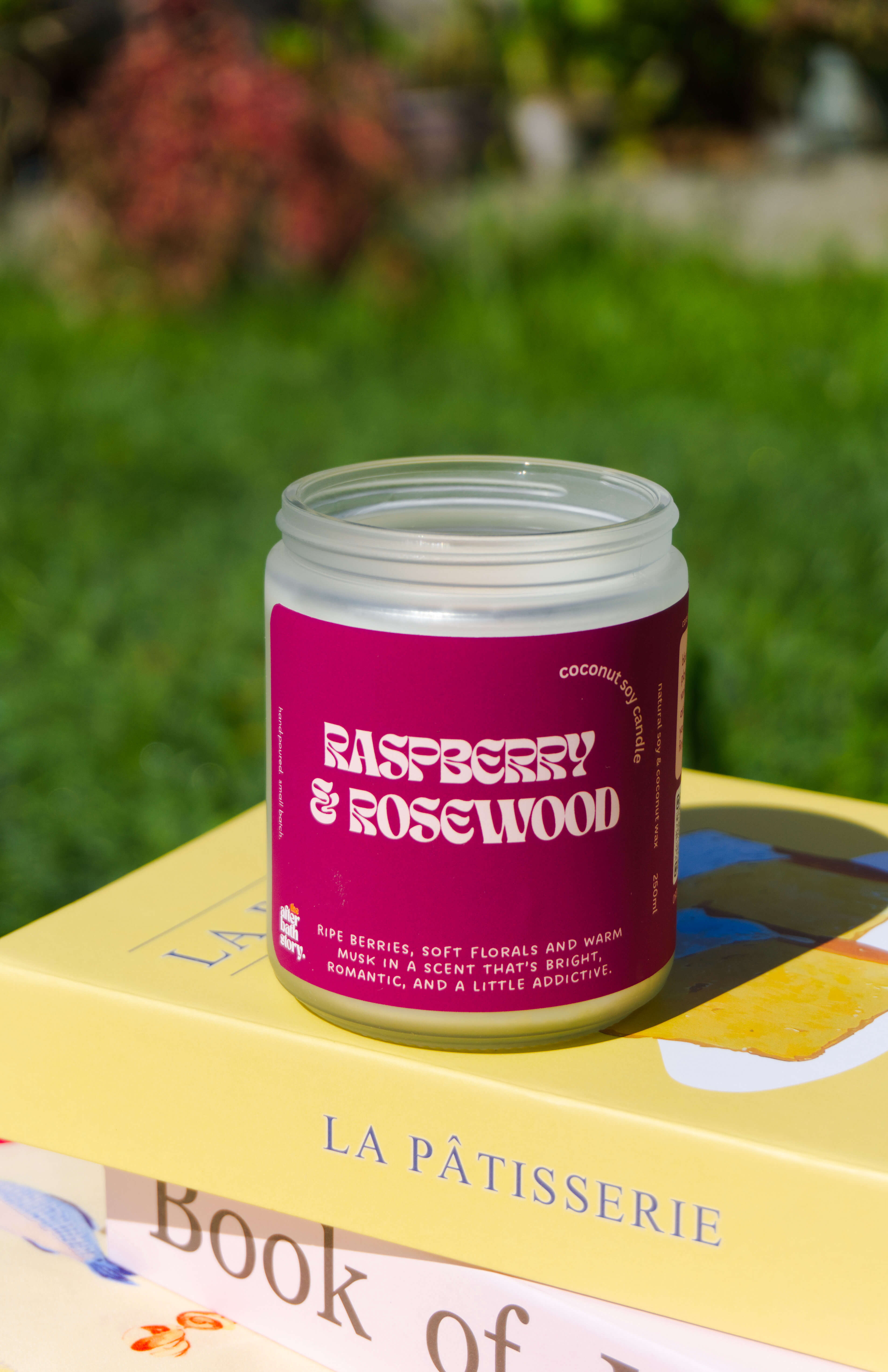 Raspberry  & Rosewood Coconut Soy scented candle